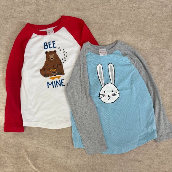 Hanna Andersson long sleeve baseball t-shirts bundle of 2 kids size 110 (US 5) - Picture 1 of 10